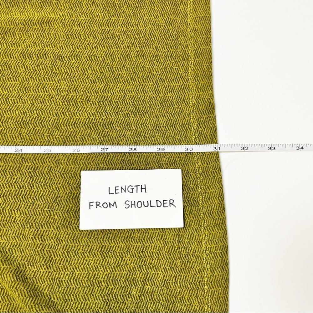 bryn Walker Ruched‎ Side Tunic Top Medium green French terry stretch lagenlook - Picture 7 of 10